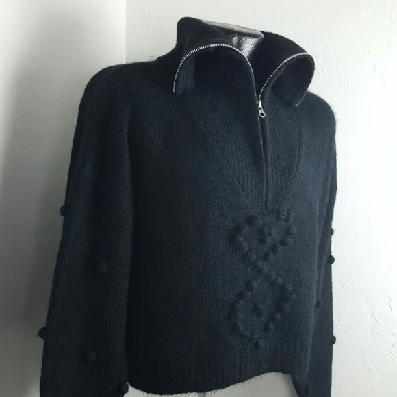 Wildfox True black sceptor sweater knit pullover women size M New - Picture 6 of 8